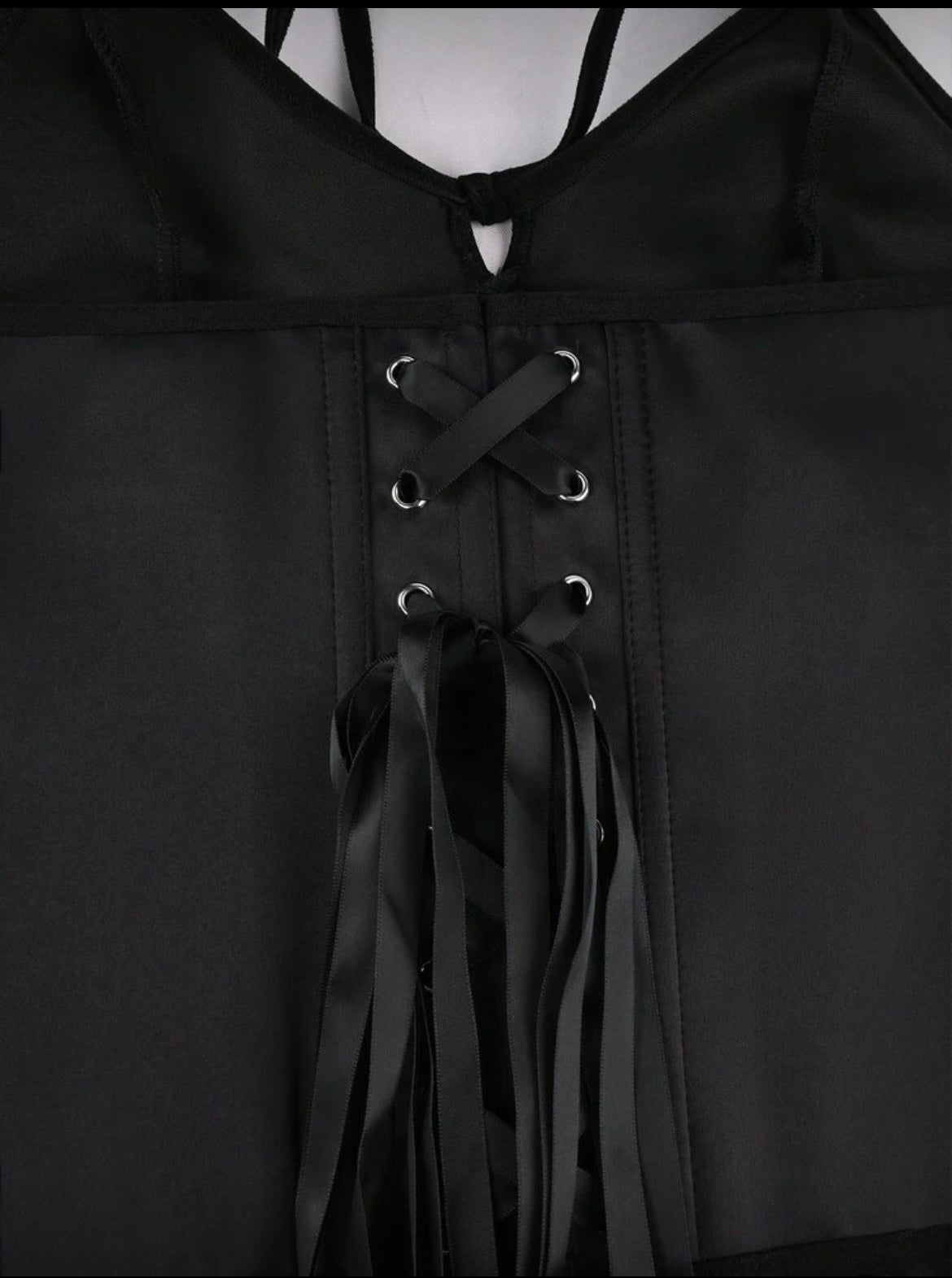 Spaghetti strap corset