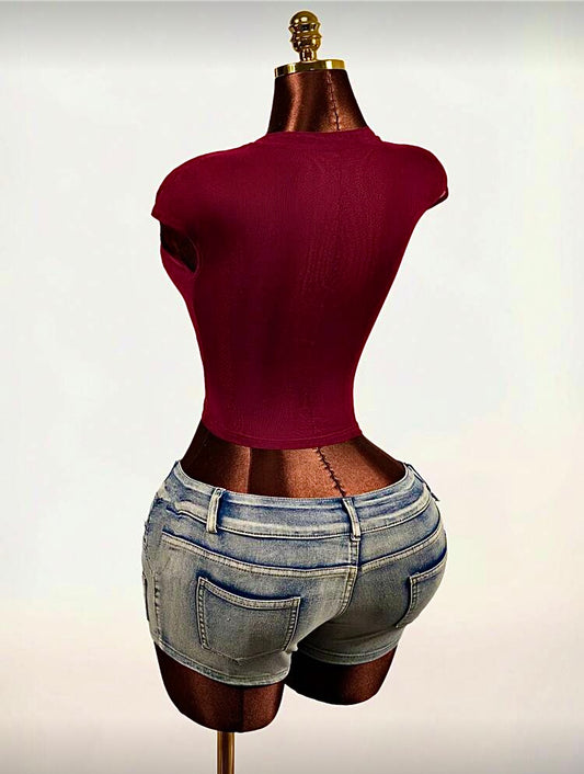 Transparent crop top